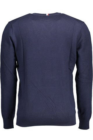 Sophisticated Blue Cotton Cashmere Sweater