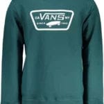 Vans Clothing Green / L Green Logo Print Round Neck Sweatshirt