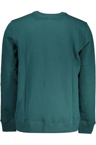Vans Clothing Green Logo Print Round Neck Sweatshirt