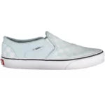 Chic Light Blue Sporty Sneakers With Logo Accent