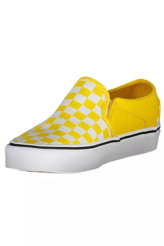 Vibrant Yellow Elastic Sports Sneakers