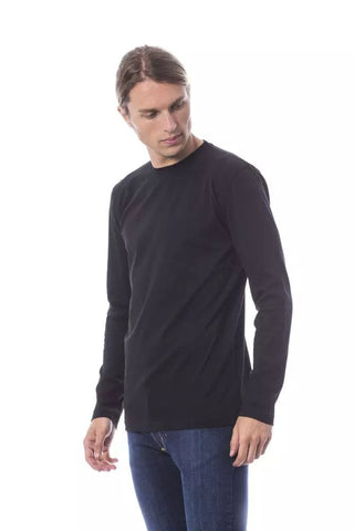 Verri Clothing Elegant Black Cotton Long Sleeve T-Shirt