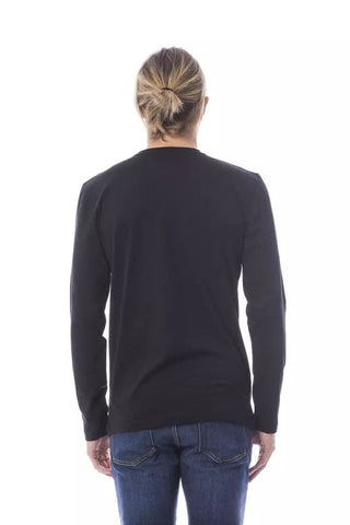 Verri Clothing Elegant Black Cotton Long Sleeve T-Shirt