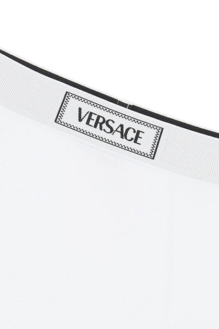 Versace Earrings ribbed briefs with '90s logo