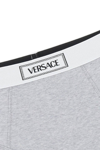 Versace Earrings ribbed briefs with '90s logo