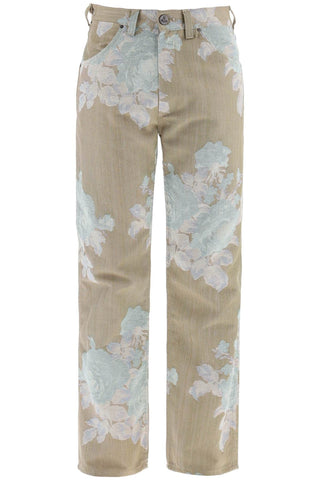 Vivienne Westwood Jeans Beige / 27 "floral jacquard ranch jeans