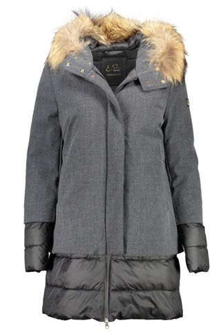 Gray Polyester Women Jacket