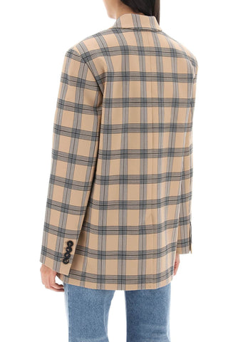 Zimmermann Tie Clips oversized luminosity jacket with check motif